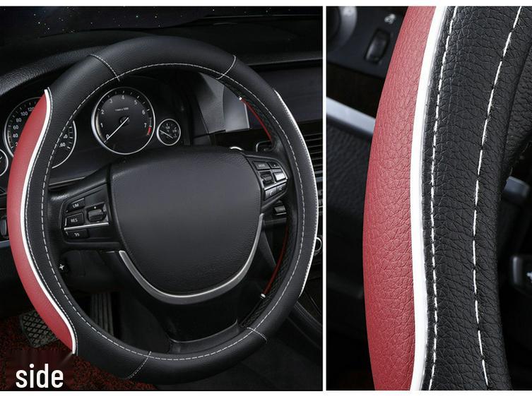 Universal Non-slip Leather Steering Wheel Cover for All Seasons