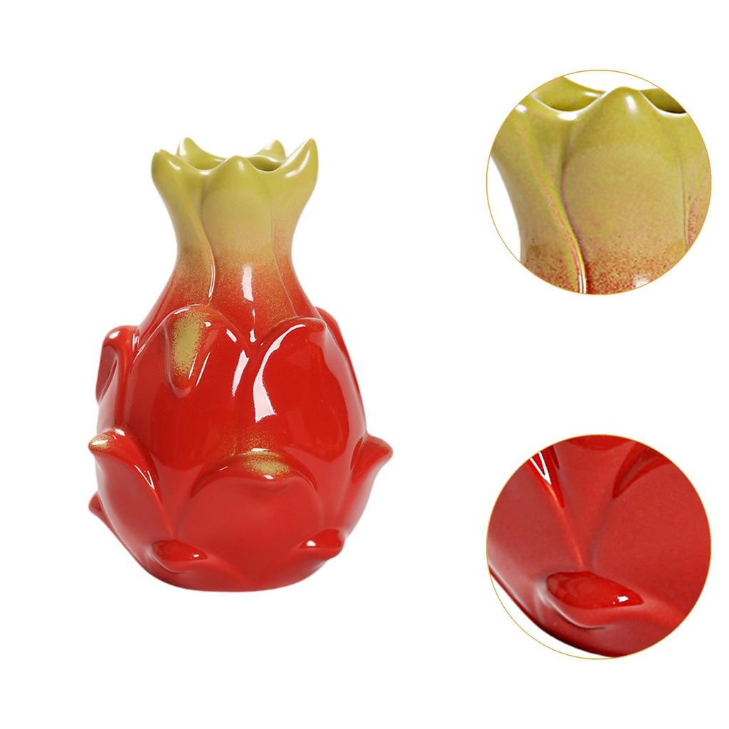 Fruit Shaped Ceramic Flower Vase Propagation Vase Bunch Storage Entryway Desktop Planter Living Room Ornament Minimalist