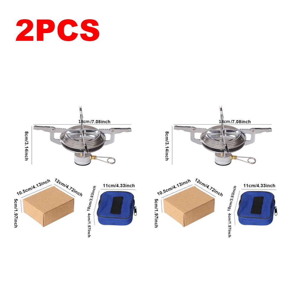1/2/3PCS Outdoor Camping Gas Stove With Storage Bag Outdoor Emergency Electronic Stove Head Folding Stove Burners Estufa de gas