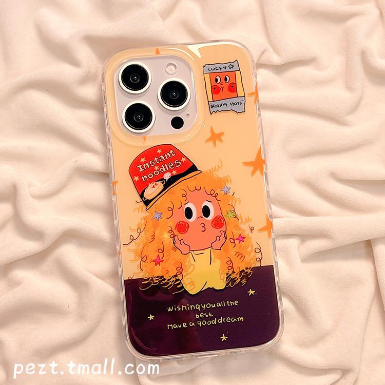 

Graffiti Puppy Girl for Apple 16 Mobile Phone Case Couple for IPhone17promax New 13pro Anti-fall For iPhone XSMAX