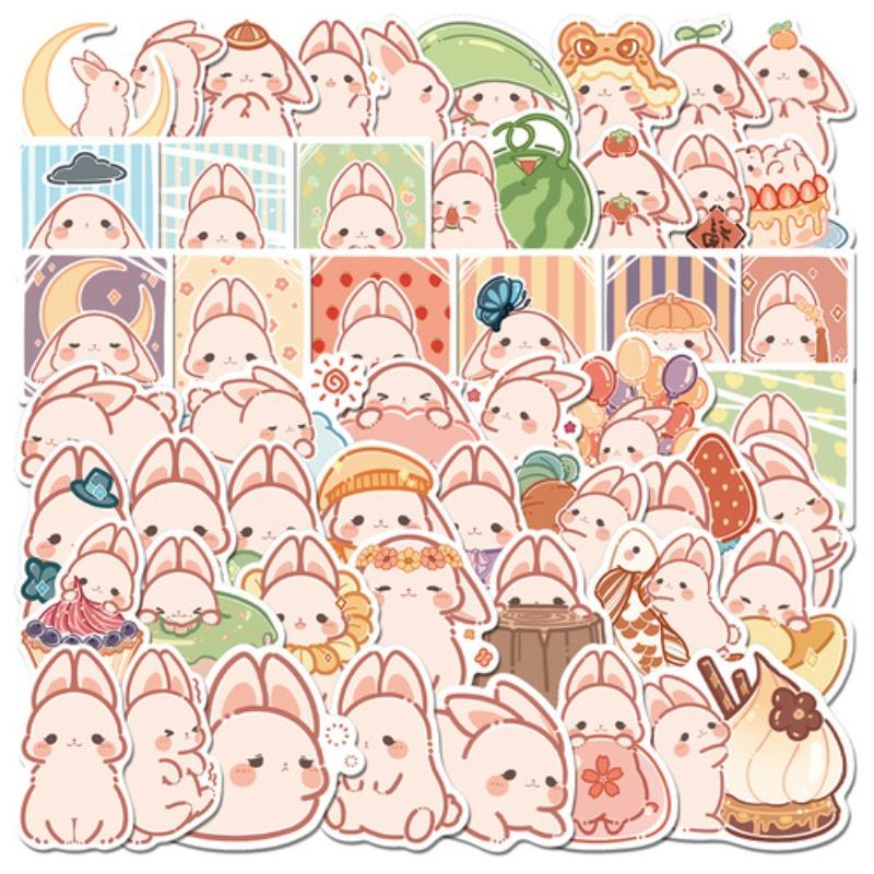 Kawaii Cat Sticker Cute Girl Sticker Kawaii Cartoon Princess Girl Sticker Lovely Sticker for DIY Decorative Scrapbook Bottle Luggage