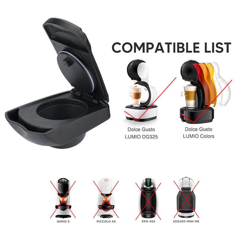 ICafilas Adapter for Dolce Gusto PICCOLO XS/Genio S Machine Lumio DG325 Coffee Maker Filter Pod Espresso Coffeeware