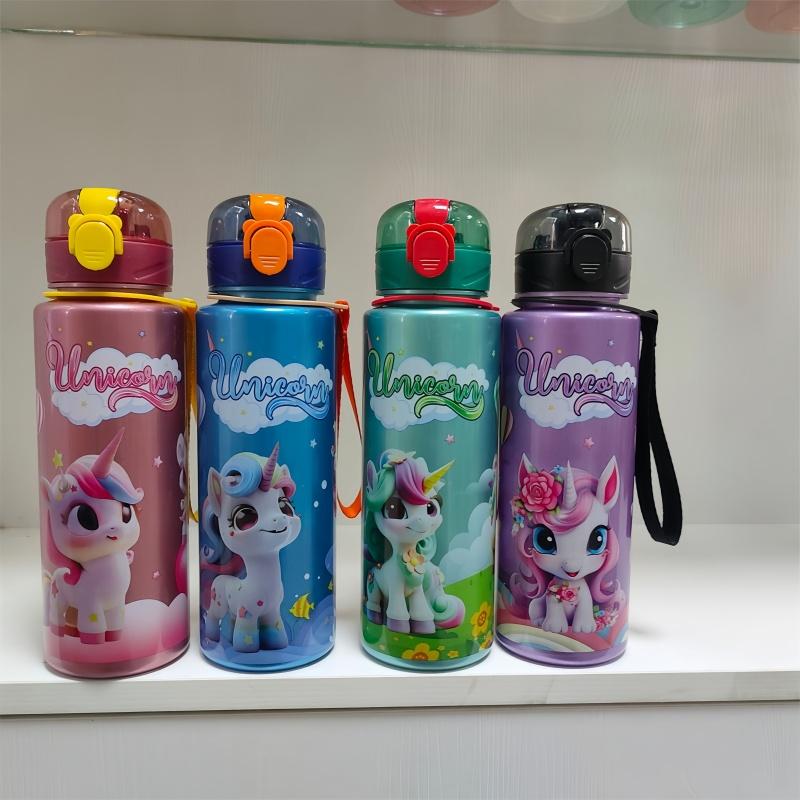 700ml Cute & Durable Space Cup BPA-Free Cute Unicorn Water Bottle Portable Water Bottle Flip cup with handle