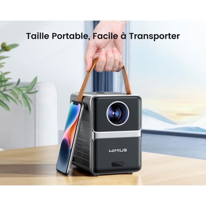 Mini Projecteur - WIMIUS - 1080p - 8000 Lumens - WiFi 5G - Bluetooth 5.2