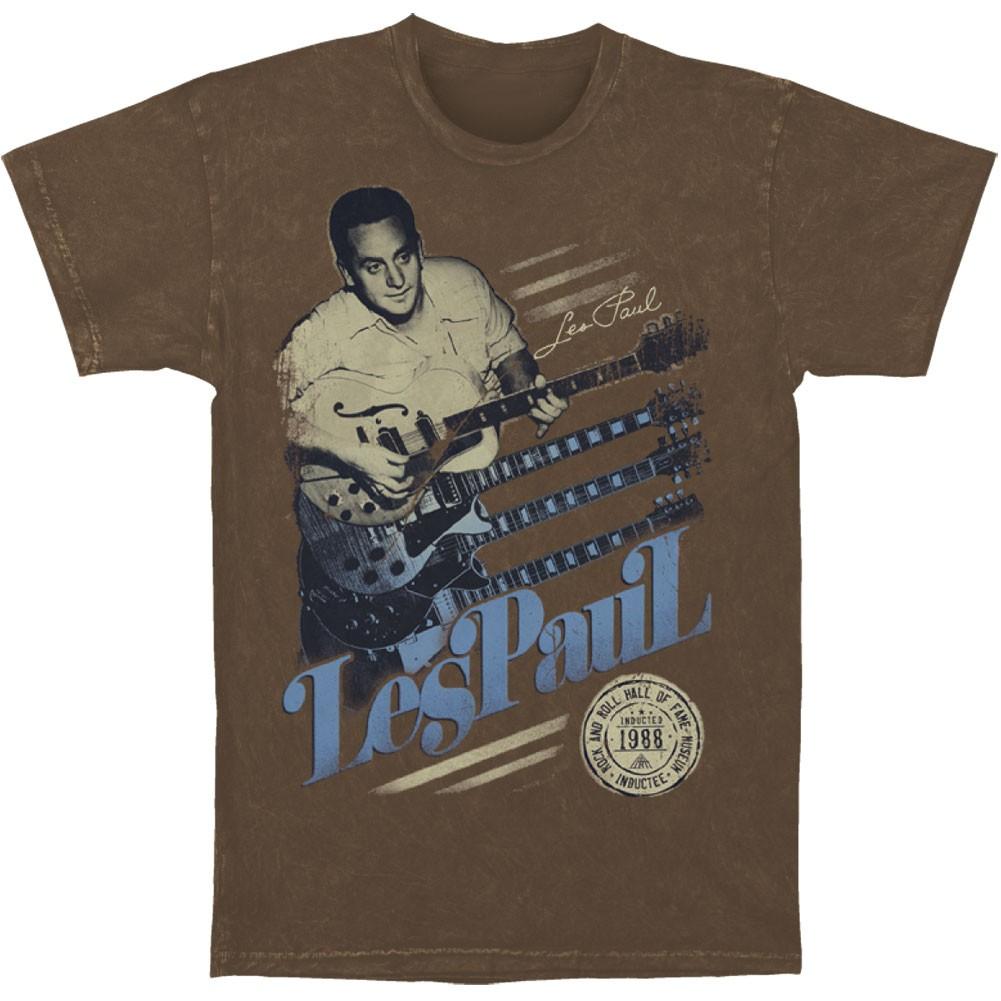 Men s Les Paul Vintage T-shirt Small Brown S