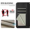 For Xiaomi 15T Pro Wallet Case RFID Blocking Calf Texture Leather Stand Phone Cover with Strap