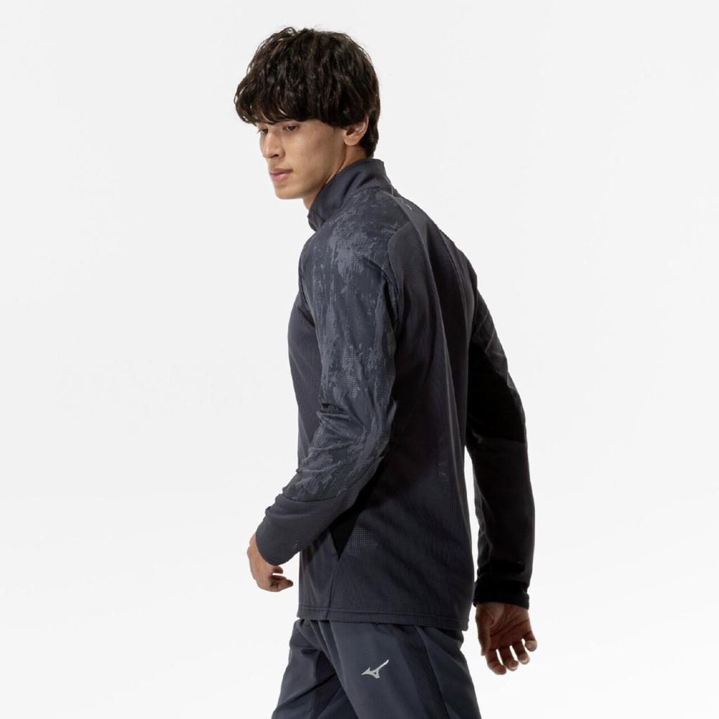 Mizuno Dry Aeroflow Hybrid Highly Breathable Training India 32MCC031 Men's Jacket, Jersey, Gray,