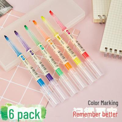 6-Pack Fluorescent Liquid Pens: Instant Ink Flow, No Press Needed for Marking, Highlighting, & Note-Taking In Style.