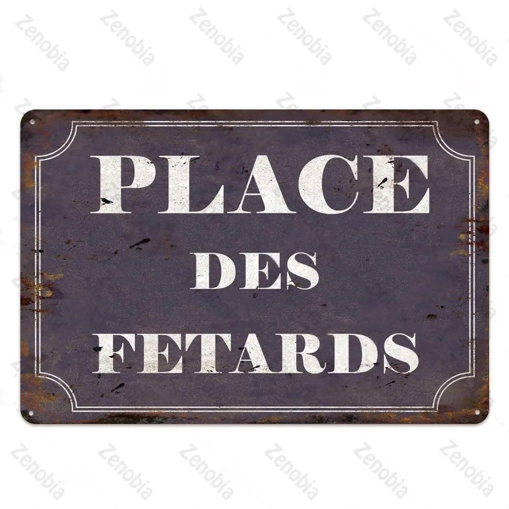 Vintage French Retro Metal Tin Sign Bar Pub Club Wall Decor Iron Painting Decorative Plate