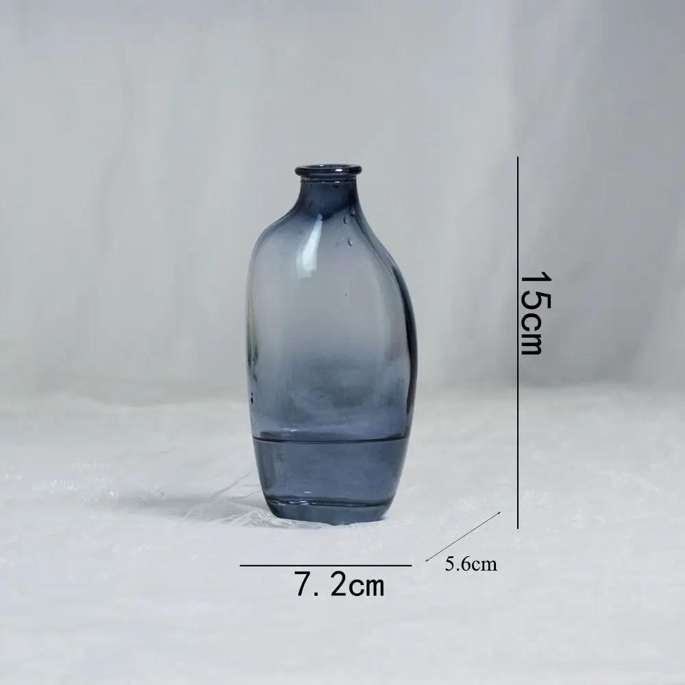 Moderne Farbverlauf Glas Blumenvase Mini Unregelmäßige Hydrokultur Vase Blumenarrangement Vase Ornamente Heimdekoration