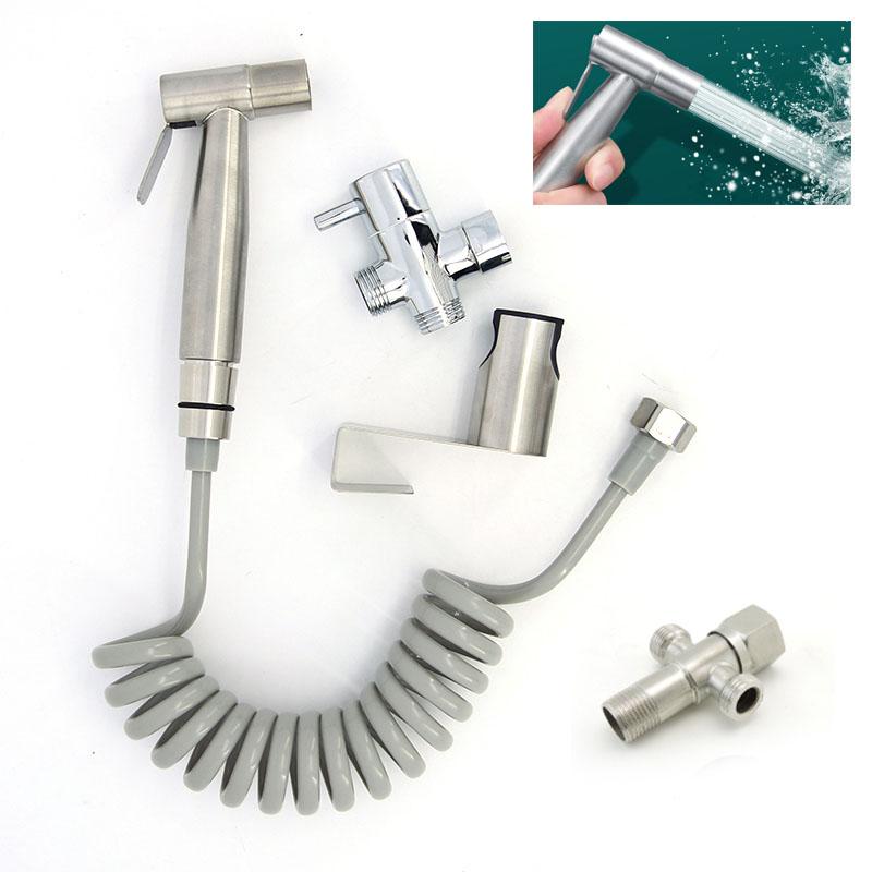 Hand Bidet Faucet Stainless Handheld Toilet Bidet Sprayer Shower Head Kit Self Clean G1/2 G7/8 Valvefor Bathroom WC Sprayer