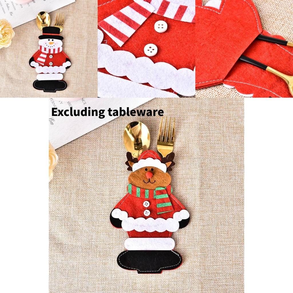 Entzückende Weihnachtliche Bestecktaschen mit Weihnachtsmann für Festtagsessen