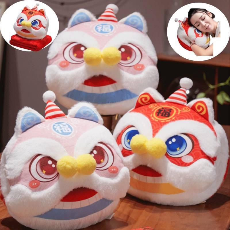 Southern Plush Lion Toys Cartoon Animals 3 In 1 Blanket Snake Year Mascot Xmas