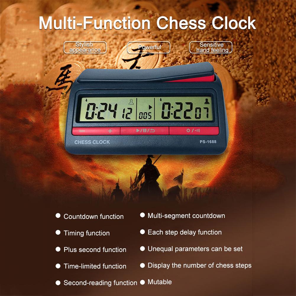 Count Up Down Timer Professional Digital Chess Clock Plastic Battery Powered Multifunctional Lightweight for Family Personal Use
