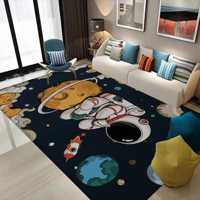 Tecknad Rymd Astronaut Matta Galax Universum Matta Planet Raket Barn Sovrum Dekor Golvmatta Hem Badrum-Toalett Mattor Dörrmatta