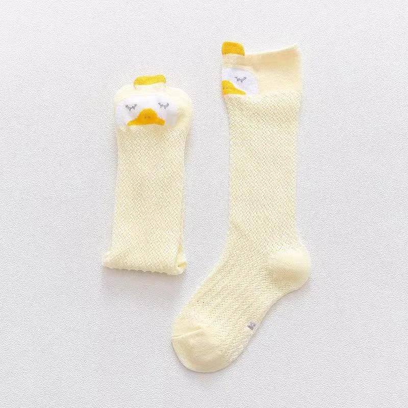 Boys Socks Summer New Born Mesh Cotton Sock Newborn Cute Cartoon Cat Pattern  Anti Mosquito Long Stocking Baby Girl Accessories
