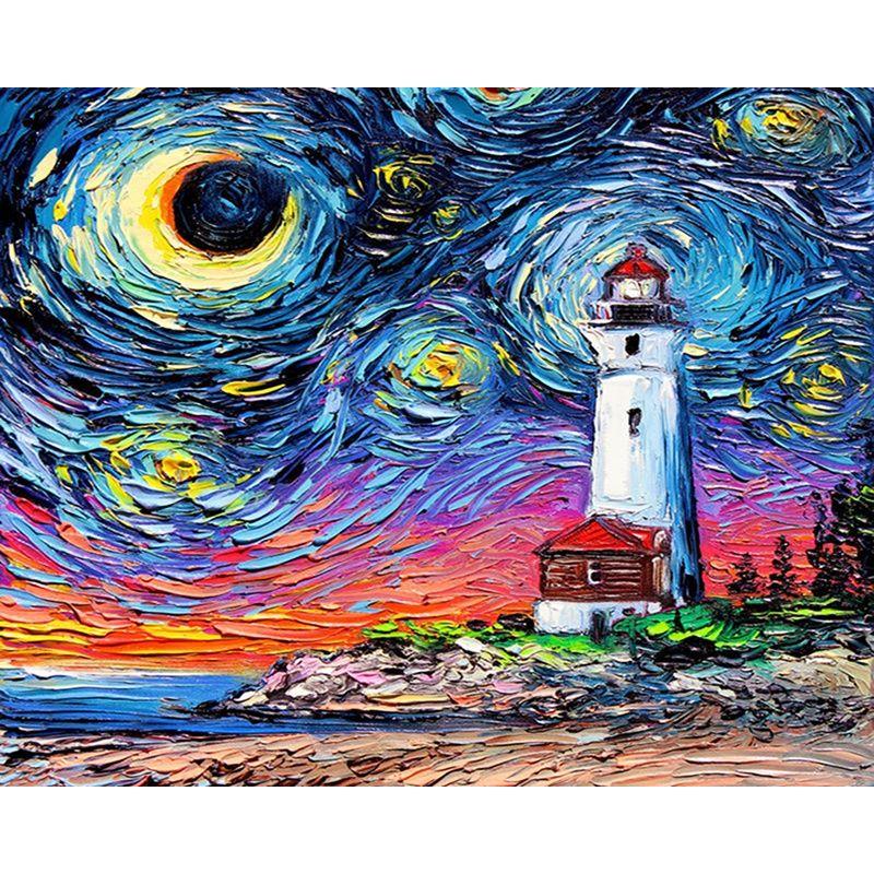 Diamantová maľba Van Gogh Hviezdna obloha Krajina pre dospelých Vyšívanie Mozaika Celé zvieracie kamienky Ručná práca Darček