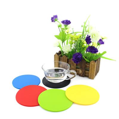 Food Grade Silicone Meal Coaster Round Thickened Thermal Insulation Mat 10cm Coaster