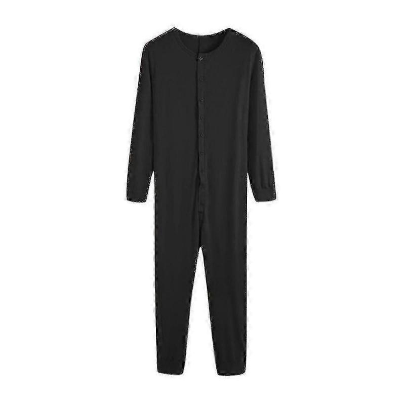 Men's One Piece Long Johns Night Pajama
