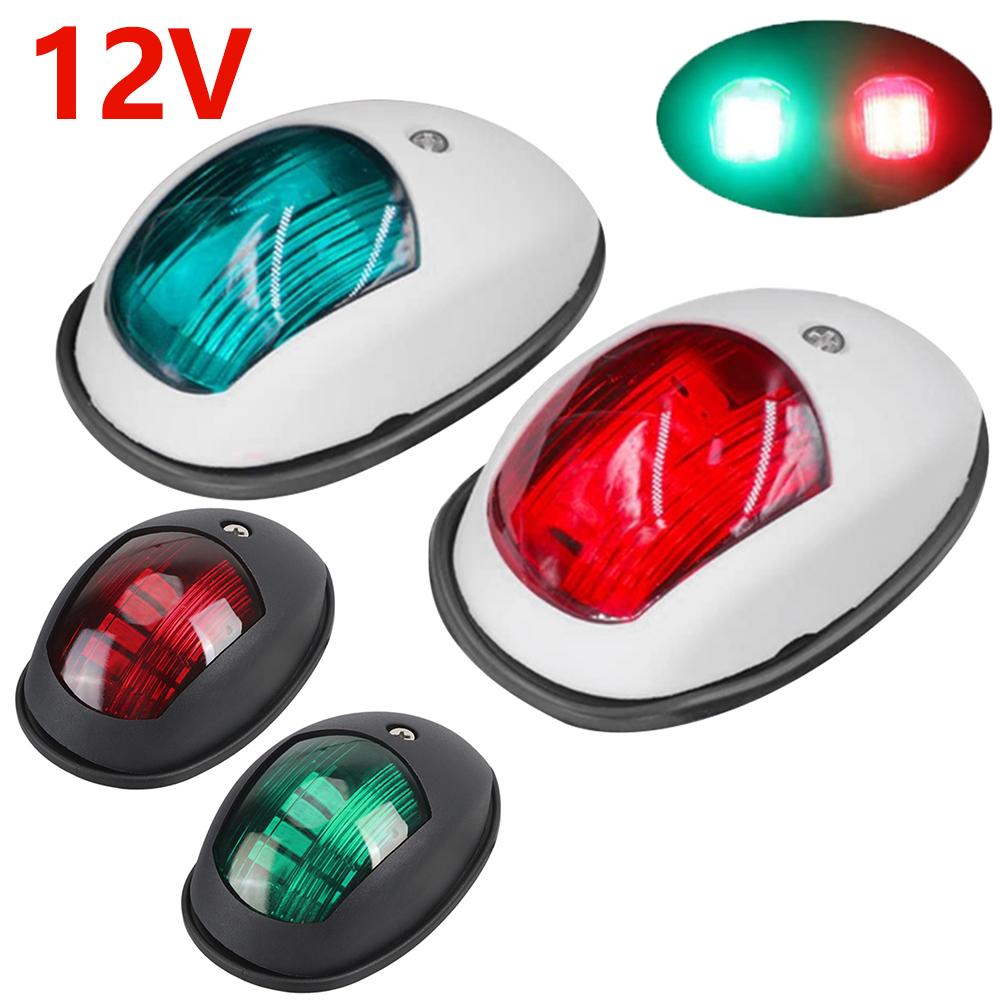 2PCS LED Navigation Light Signal Lamp 12V - 24V Marine Boat Yacht Sailing Red Green Bulb Port Starboard Side Lighting