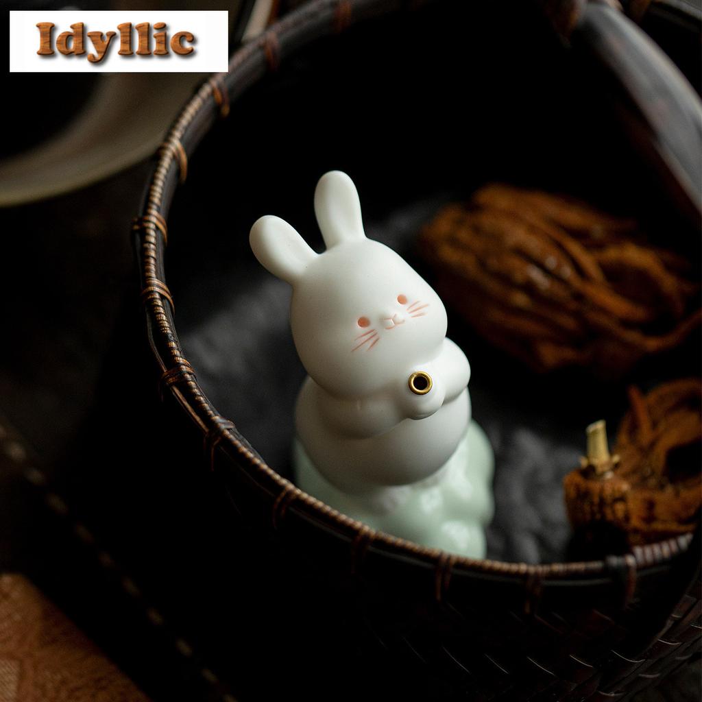 Cute Rabbit Incense Holder Mist Smoking Steamers Incense Burners Stand For Incense Consecrate Censer Indoor Accessories Craft