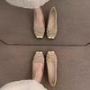 Flat-bottomed temperament gentle senior commuter single shoes women's shoes 2025 new spring French square head Mary Jane ladyshoes