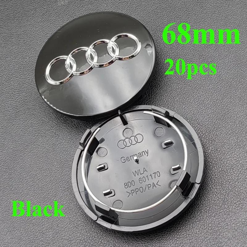 Hub Caps Hot New For Audi 20Pcs 60mm 61mm 68mm 69mm 77mm Audi Hub Caps Car Wheel Center Caps For Audi A1 A2 A3 A4 A5 A6 A7 A