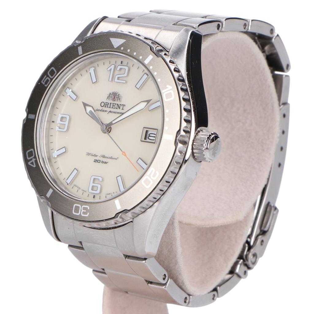 ORIENT RN-WJ0003S Mako 40 Stainless Steel Diver's Quartz Watches Silver/IvoryUsed