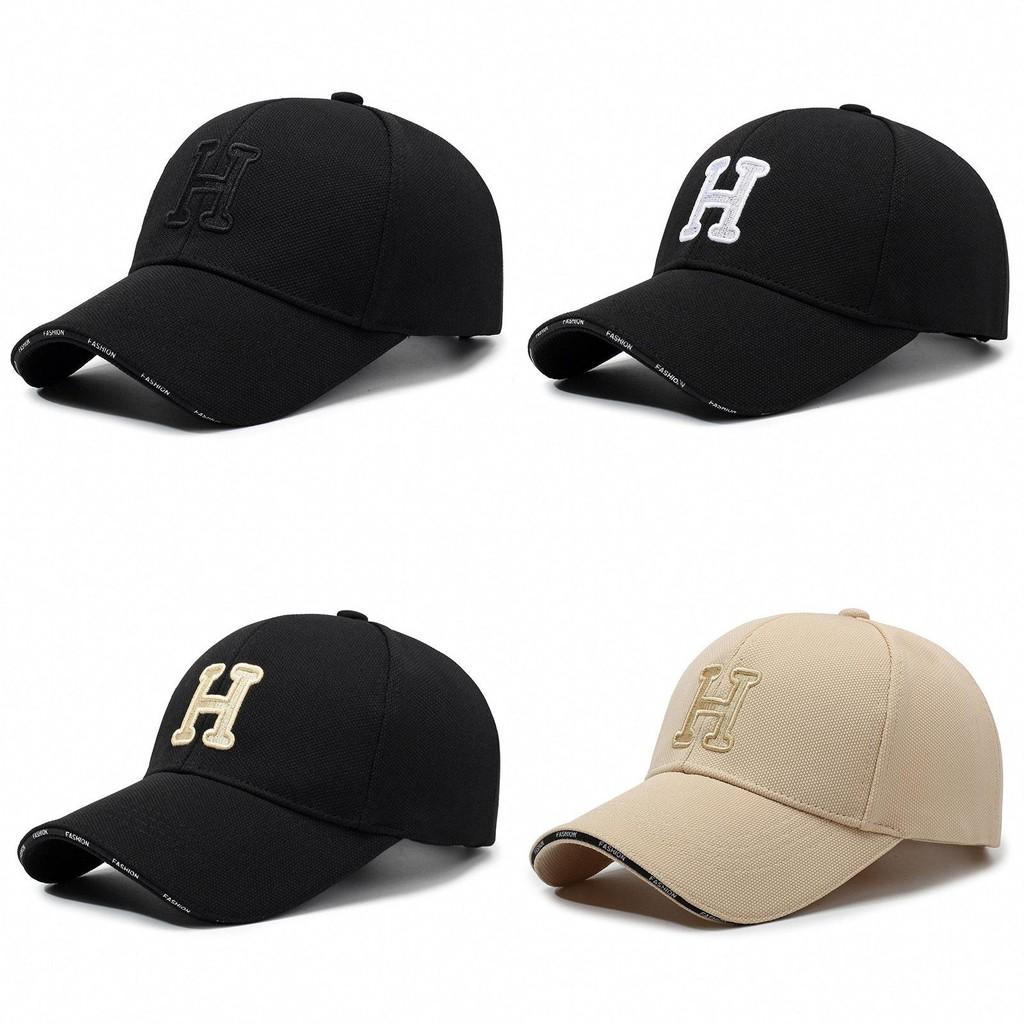 Letter H Embroidery Baseball Cap Outdoors Breathable Sun Protection Peaked Hat