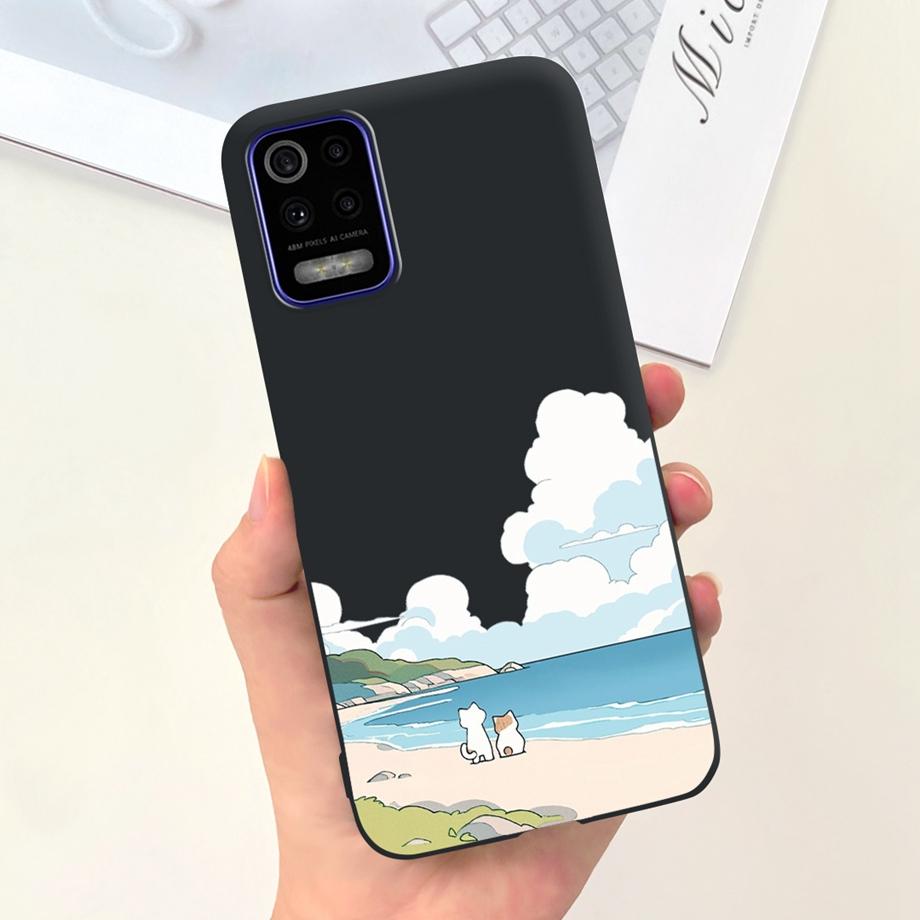 For LG K52 Q52 2020 Phone Case Soft Matte Silicone Capa For LGK52 LGQ52 2020 Funda Goothic Style Cartoon Back Cover Cute Pattern