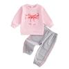 Butterfly Bow Hoodie & Pants Set for Girls