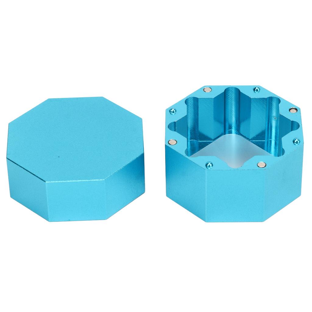 Cue Chalk Box Holder Aluminium Alloy Octagonal Universal Billiard Chalk Case for Billiards