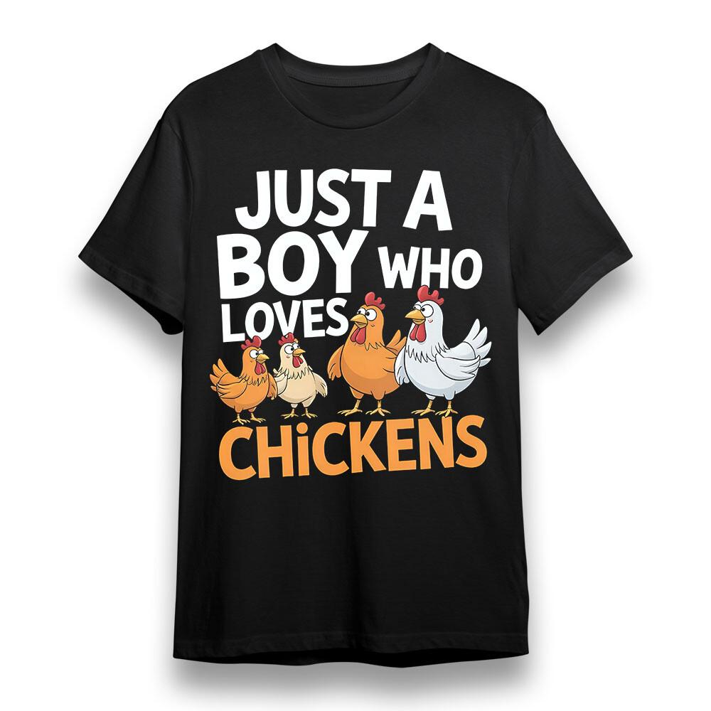 

Men s Oversize T-shirt With Just A Boy Who Loves Chickens Unisex 100% Cotton Tee 4XL