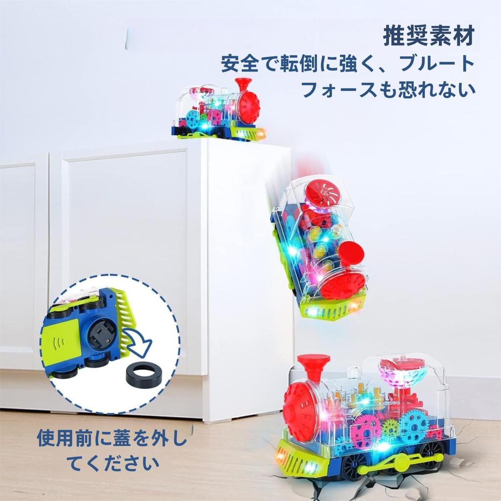 Popular Transparent Mechanical Gear Train for Automatically Avoids Interactive Learning and Development Toy with LED Lights and Music Kids, Obstacles,
