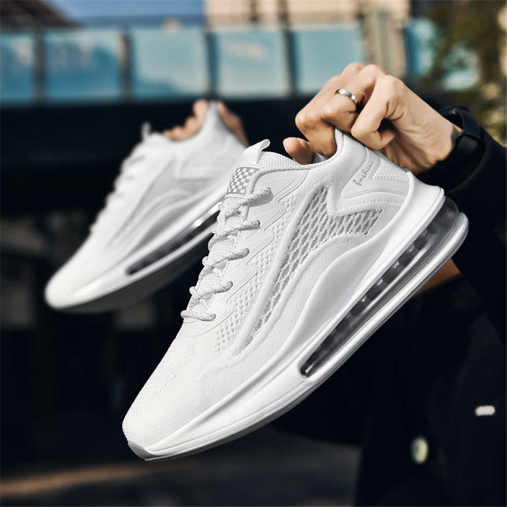 Outdoor Shock Absorber Men's White High Shoes Running Shoes For Men Summer Boots Male Sneakers Sport Fashion-man