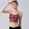 With Chest Pad Export Print Thin Shoulder Strap Sports Intimates Sexy Beauty Back Quick-Drying Elastic Fitness Dance Yoga Jacket