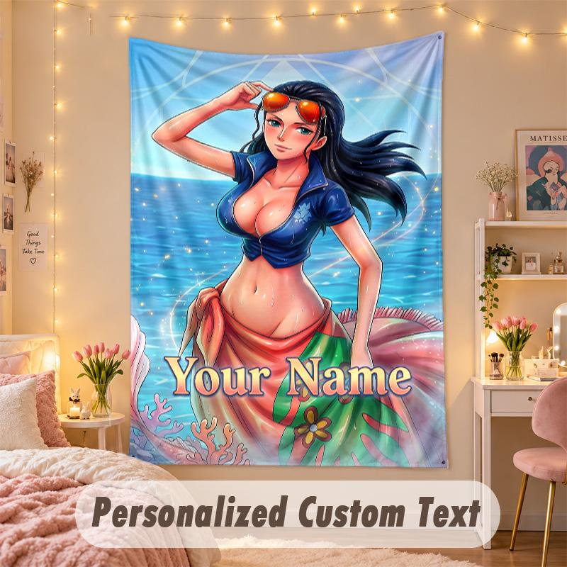 Custom Personalized Tapestry,One Piece Print Custom Name Text Wall Art Hanging for Bedroom
