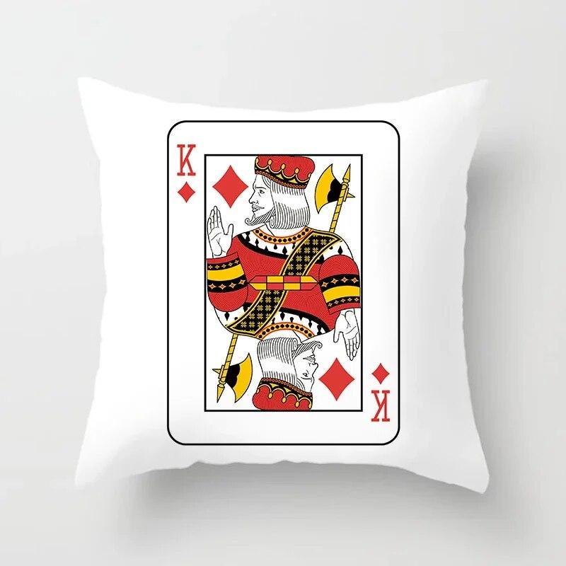 

Покерный домашний декор, роскошная наволочка King Queen и Jack, декоративный чехол для подушки с принтом, полиэстер 45x45 40x40cm
