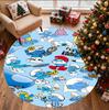 Blue Smurfs Pattern Round Rug, Indoor/Outdoor Mat, for Picnic, Gameroom, Bedroom, Office, Living Room, Home Decor Carpet, Birthday Gift