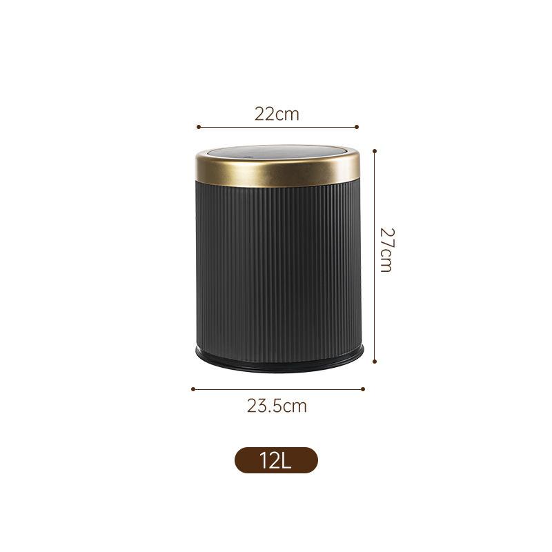 

Press-Type Trash Can with Lid - Large Capacity, Stylish Design for Living Room, Kitchen, Bathroom, or Toilet