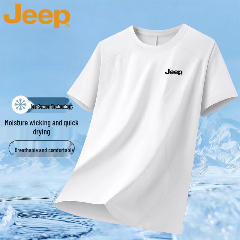 JEEP Men's Ice Silk Quick-Dry Short Sleeve T-Shirt
