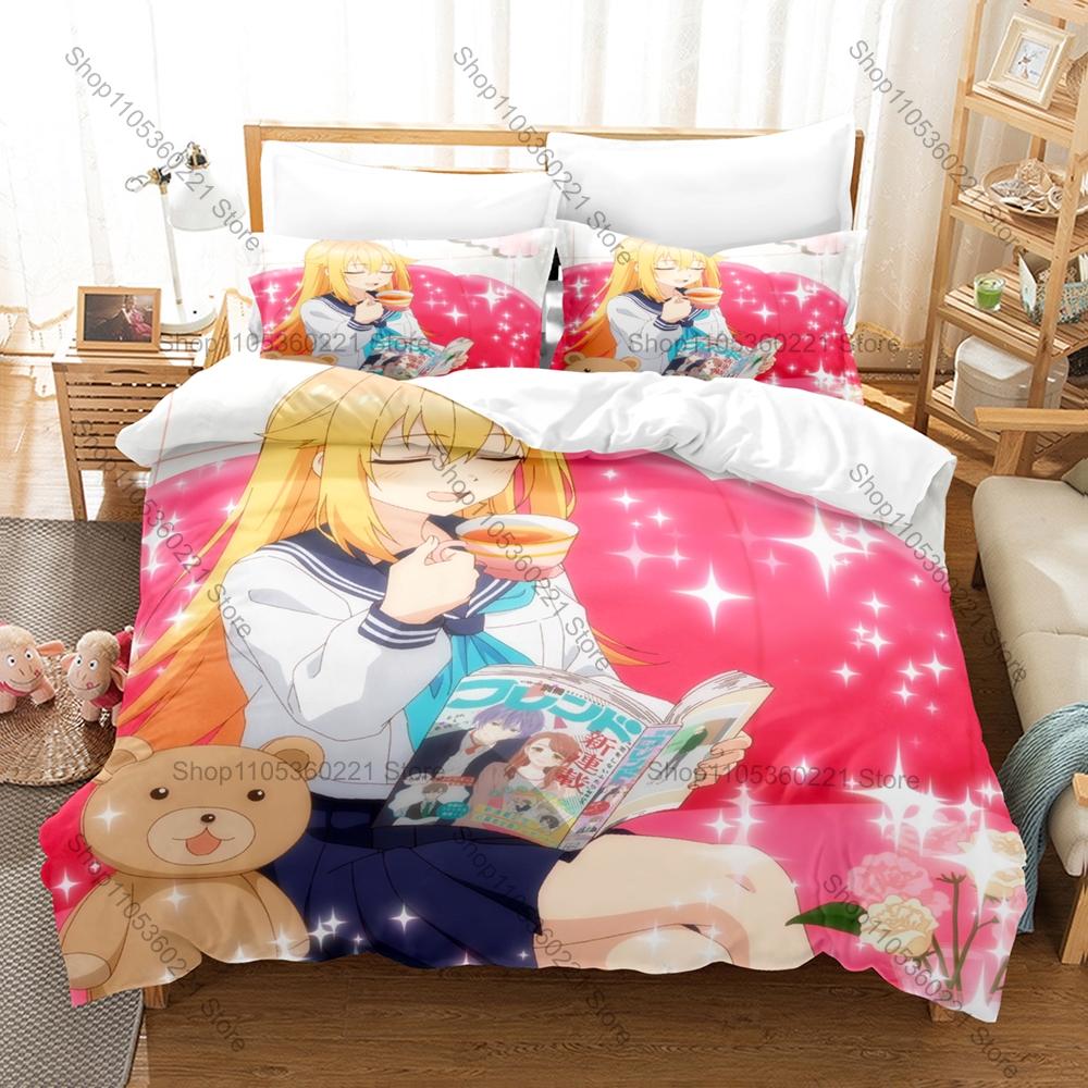 Whimsical Sailor Uniform Antler Girl Graphic My Deer Friend Nokotan Anime Bedding Set Duvet Cover With 2 Pillowcases Youth Decor