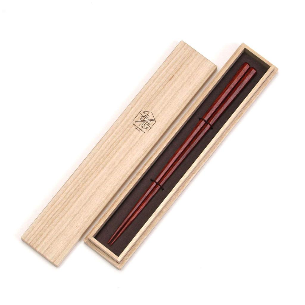 High Natural Wipe Satine Made In Japan Chopsticks, Quality, Wood, 23.5cm, Hexagonal, Lacquer, Brown, G-64560