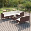 Day and Night - Day and Night Garden Furniture Set 8 Pieces and Brown Synthetic Rattan Cushions