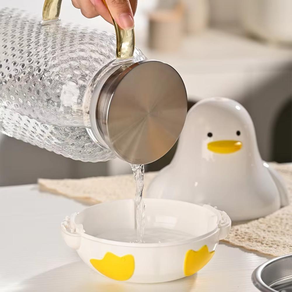 Cute Duckling Food Grade Steamer Plastic Steamer Box Durable Microwave Egg Steamer  Microwave