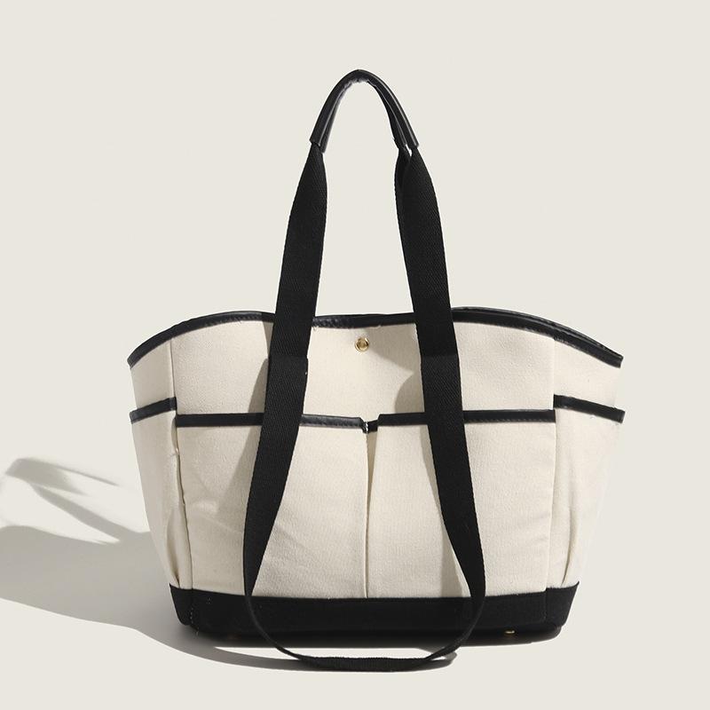 

Korean Version of Ins New Mother Bag Large Capacity Casual One-shoulder Canvas Bag Multi-layer Maternal and Baby Outing Handbag Bag