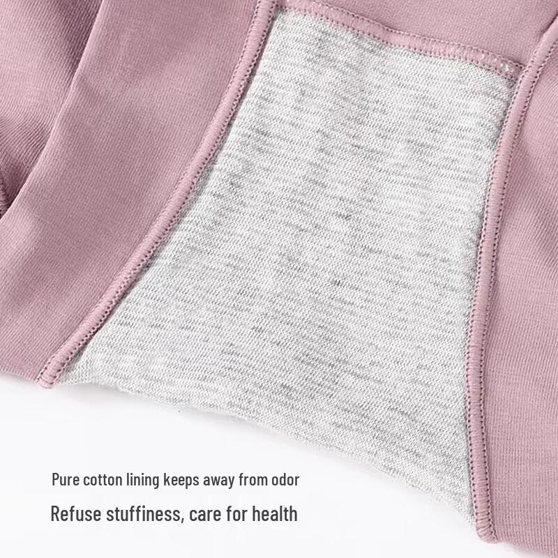 FitonTon Women's High Waist Cotton Antibacterial Briefs (3-Pack)