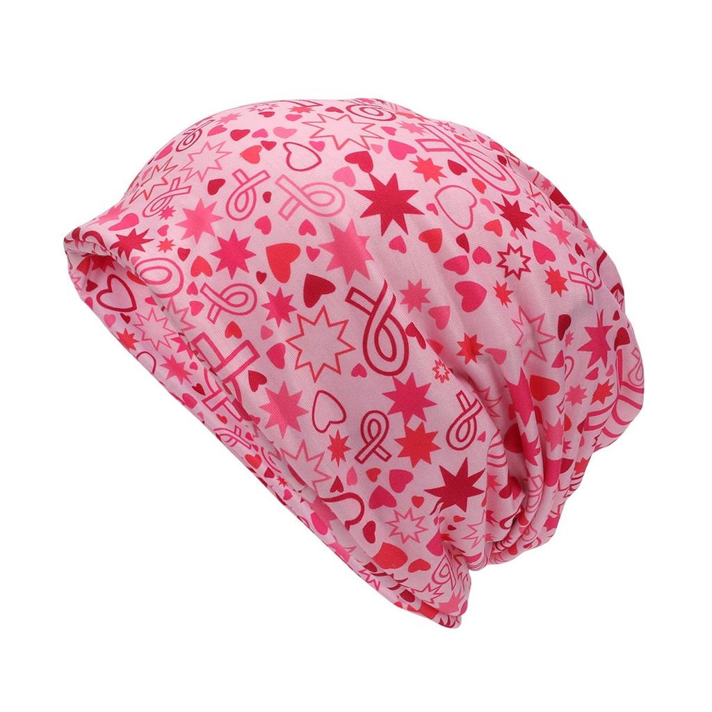 Print Skull Hat Supportive Breast Cancer Awareness Hat Elastic Headwrap Hat Fashion Accessory Beanie Hat for Women