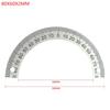 Semicircular Stainless Steel Dial Positioning Hole Protractor Ruler Angle 180 Dial 60MM 80MM 120M 240MM Measurement Tools