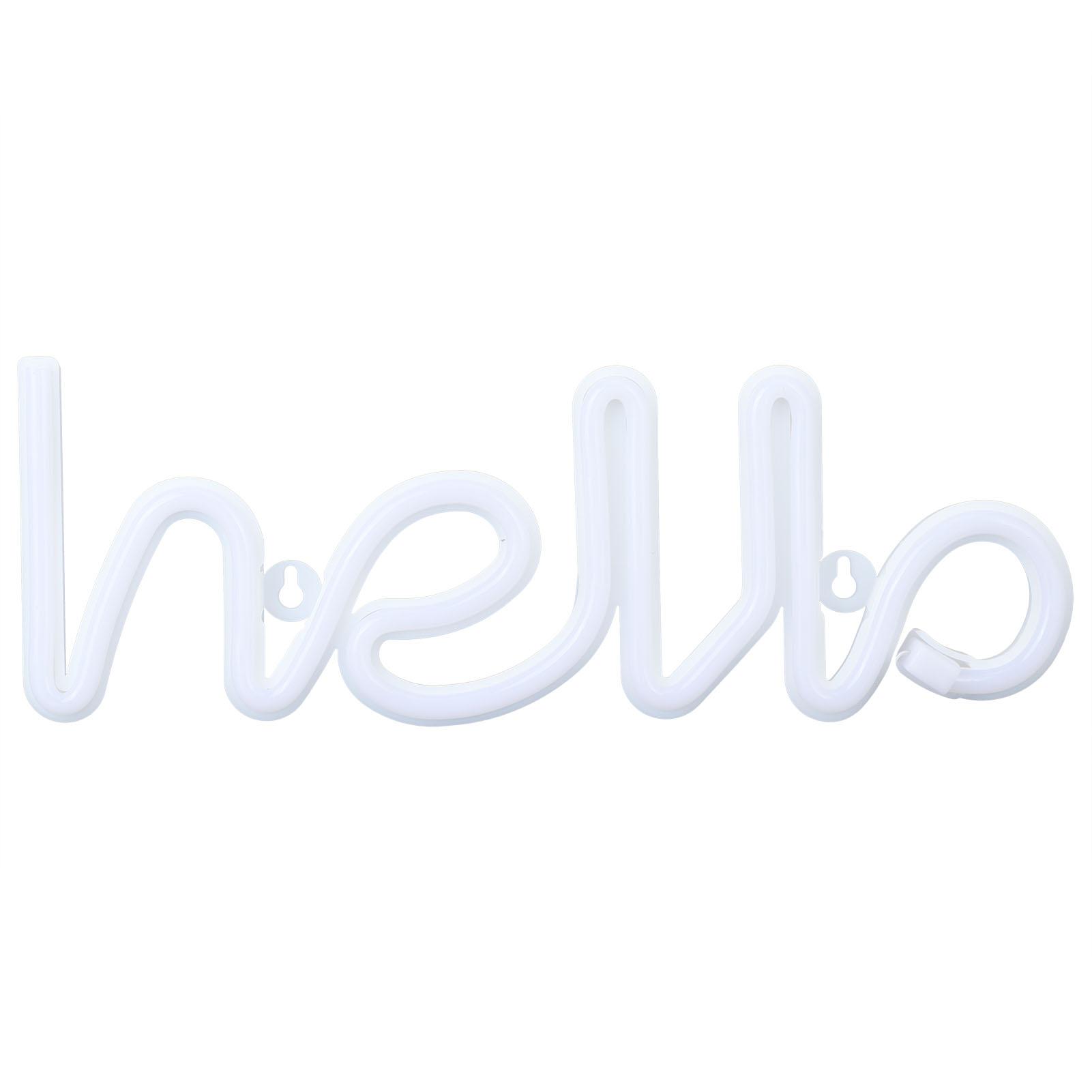 

LED Neon Sign Hello Letters Neon Light Wall Decor for Wedding Party USB Battery Powered Type 2
